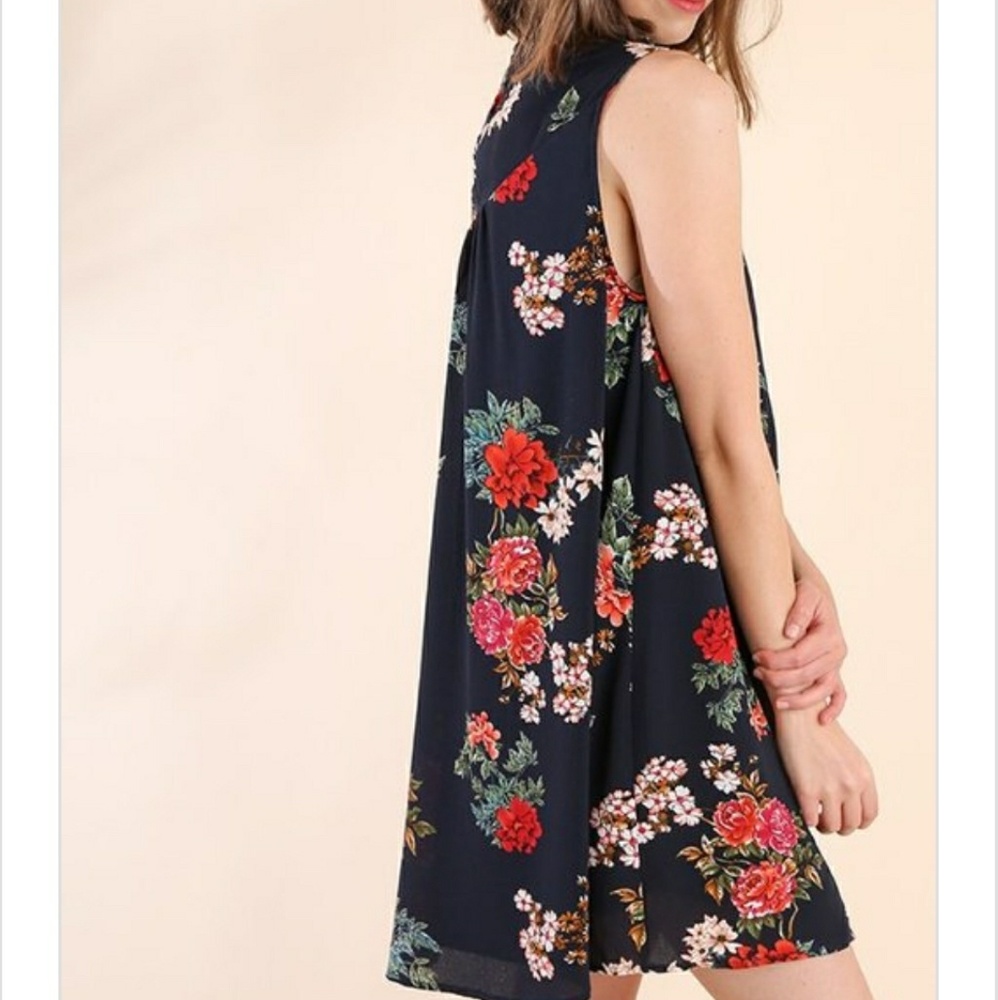 Umgee USA l Sleeveless Floral Print Dress - Picture 4 of 4